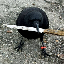 crow with knife (CAW) logo