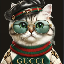 Cat in Gucci (CUCCI) logo