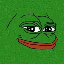 pepe in a memes world (PEW) logo